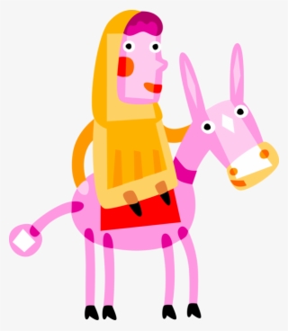 Vector Illustration Of Virgin Mary, Mother Of Jesus - Cartoon #9515496