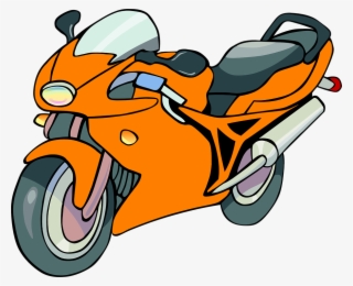 Orange Clipart Bike - Motorcycle Clip Art #9516502