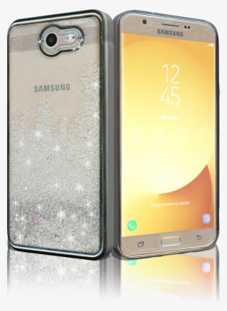 Samsung Galaxy J7 Mm Electroplated Glitter Case With - Samsung Yp U5 #9517806