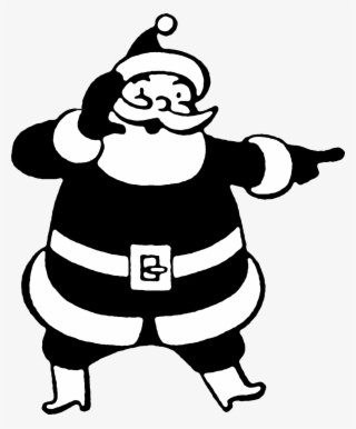Christmas Noel Santa Claus December Merry Christmas - Santa Claus Black And White Clipart #9518939