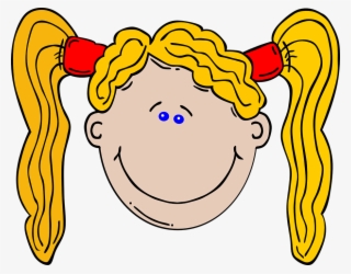 Girl Yellow Hair - Girl Cartoon Face Png #9519243