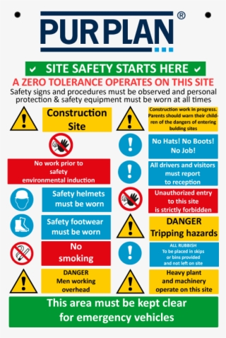 Purplan Safety - No Work Prior To Safety Induction #9519306