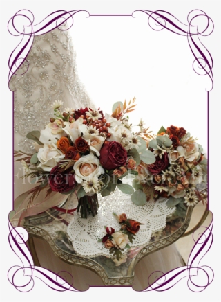 Sue-ellen Package Flowers For Ever After Artificial - Bridesmaid Peony And Roses Bouquets #9519537