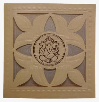 Home Hindu Wedding Cards Colour Square Card - Carving #9520830