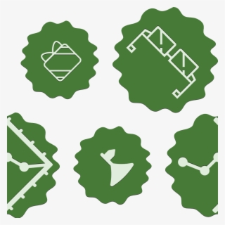 Green, Leaf, Tree, Line, Design, - Emblem #9521098