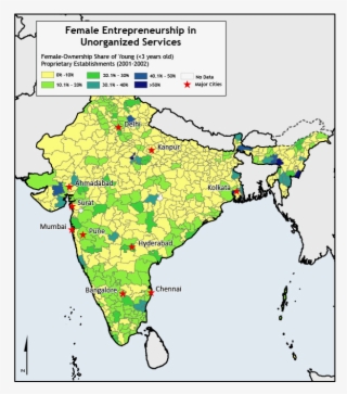 The Good News Is That The Overall Average Female Business - Gender Inequality In India Map #9522032