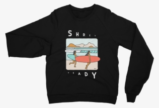 Shred Ready 12 16 Color White Mockup Front Flat Black - Sweater #9522511