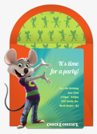 Cheese's - Chuck E Cheese Birthday Invitations #9524510