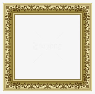 Free Png Gold Photo Frame Png With Brown Ornaments - Frame Png Free Download #9524835