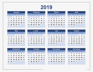 Free Png Download Calendar 2019 Png Images Background - 2019 Calendar Printable #9524956