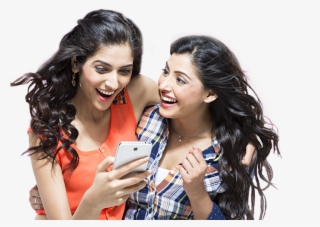 Unique Single Sim Apps, Fast Reliable And Secure - Girls With Mobile Png #9525525