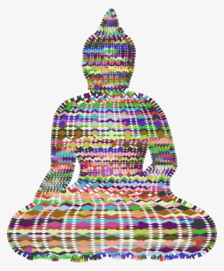 Input Sitting Buddha Silhouette Stylized Lines #9525986