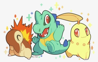 Starters Hgss , - Shiny Chikorita Totodile Cyndaquil #9526832