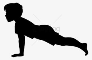 Free Png Download Kids Fitness Silhouette Png Images - Crawling Child Silhouette #9527030