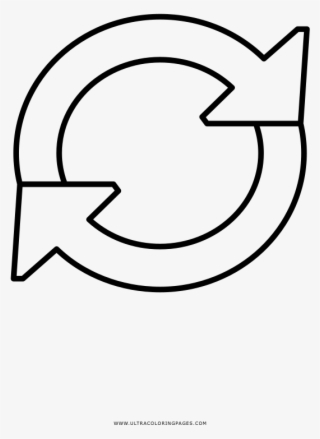 Circle Arrow Coloring Page - Line Art #9527033