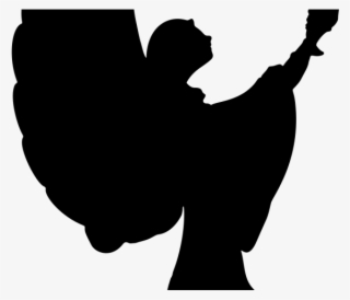 Silhouette Clipart Angel - Querubin Silueta #9527567