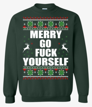 Merry Go Fuck Yourself Christmas Sweater - Long-sleeved T-shirt #9528550