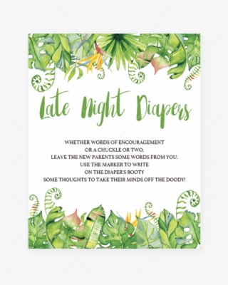 Luau Leaves Templates - Wishes For Baby Printable #9531475