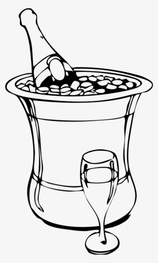 Champagne Clipart Ice Png - Champagne Line Art Png #9531996