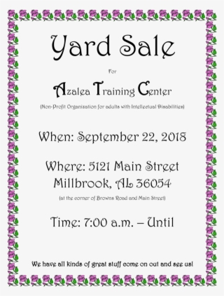 Azalea Training Center Holding A Yard Sale In Millbrook - Episode 1 Fs 1 #9532410