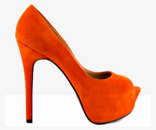 Women's Orange Floral Print Stiletto Heels Peep Toe - Stiletto Heel #9532541