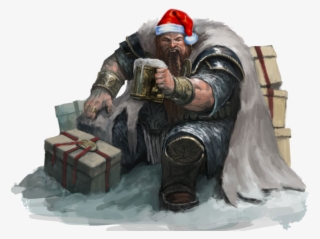Christmas Dwarf With Hat Warhammer World Png Dwarf - Merry Christmas Gamesworkshop #9534150