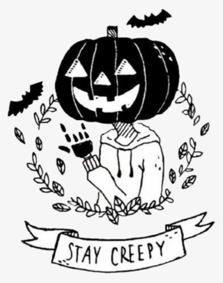 #blackandwhite #halloween #tattoo #tumblr #staycreepy - Jack-o'-lantern #9534158