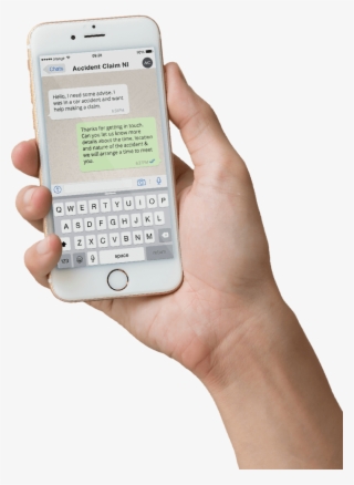 Hand Holding Iphone - Whatsapp Phone Hand Png #9534844