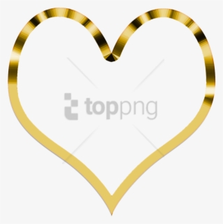 Free Png Download Heart Simple Golden Png Images Background - Transparent Background Golden Heart Png #9536534