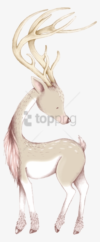 Free Png Download Cute Christmas Deer Ornaments & Oval - Reindeer #9537434