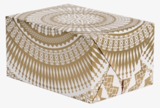 Gold And Cream Patterned Wrapping Paper Sheet - Ottoman #9537522