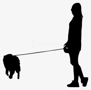 Free Png Dog Walking Silhouette Png - People Walking Dog Silhouette #9538552