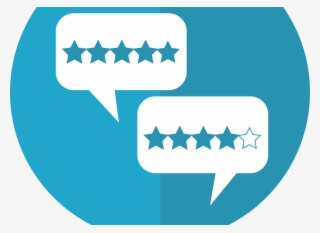 Two Dialogue Bubbles, One With A 4-star Rating In It - Online Reputation Management Icon #9538606