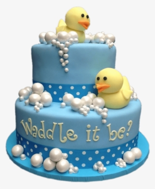 Gender Reveal Cake Waddle It Be - Cakes Of Duckling #9540129