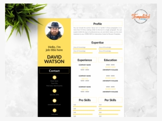 Resume Template For Word And Pages "david Watson" - Template #9542306