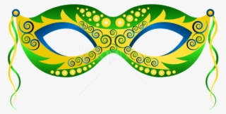 Free Png Download Green Yellow Carnival Mask Clipart - Masks Mardi Gras Clip Art #9542697