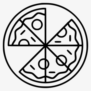 Clipart Black And White Download Pizza Svg Whole - 7 7 Fraction #9543095