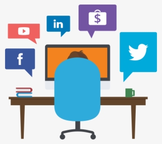 Fighting For Your Attention - Social Media Illustration Png #9544478