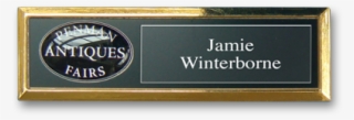 Re Usable Retail Name Badge In A Gold Plated Frame - Sign #9545048