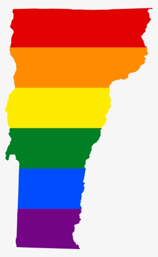 Lgbt Flag Map Of Vermont - Vermont Republic #9546117