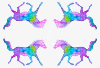 Mixed Media Colorful Unicorn Silhouette Wallpaper - Mane #9546504