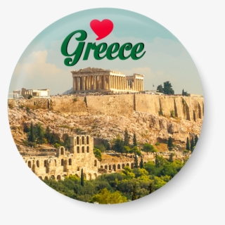 Love Greece Fridge Magnet - Acropolis Of Athens #9547682