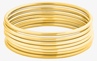18k Gold-plated Jewelry By Gold Time Intl - Bangle #9547885