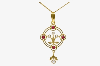 Ruby Pearl Pendant - Locket #9550982