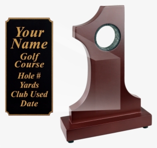 Custom Laser Engraved Plaque For Hole In One Trophy - Hole In One Trophy #9551896