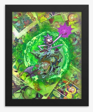 Rick And Morty Dungeons & Dragons Comic Canvas Framed - Still Life #9553206