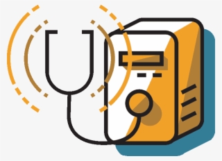 Illustration Of A Stethoscope Checking Up On A Computer #9553999