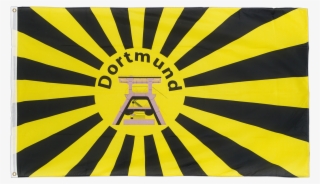 Dortmund Rising Sun With Coal Mine Tower Ft Flag - Pegatina Made In Japan #9554712