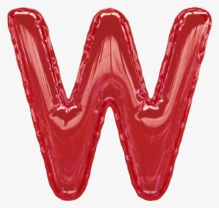 Red Balloon Typeface - W Letter Balloon Red #9555754