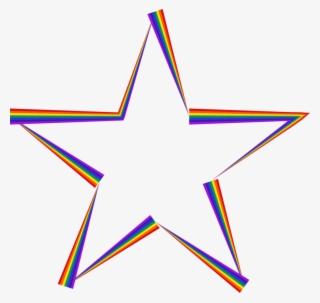 Star Rainbow Line Point Circle - Star Rainbow Transparent #9556174